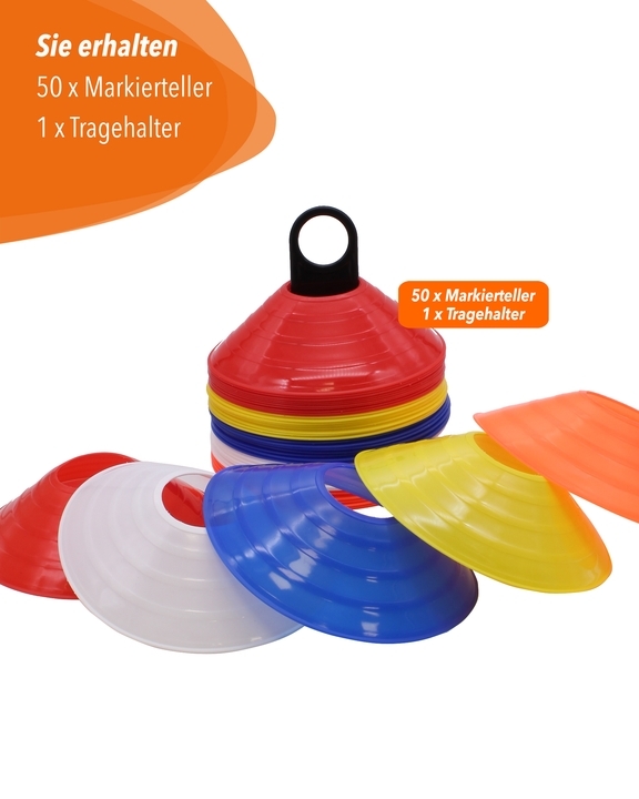 Marking Plates 50 pieces in 5 Colours, with carrying holder